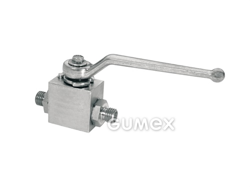 Zweiwege-Kugelhahn für Hydraulik, Außengewinde M12x1,5, 500bar, -20°C/+100°C, Stahl, 